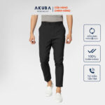 AKUBA Quần tây nam Hàn Quốc ống đứng tôn dáng form slimfit chống nhăn, co giãn, mềm mại, bền màu 01K3008