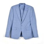 Áo Air Blazer Owen – BL21984 Kiểu dáng Regular Fit Màu xanh nhạt kẻ xước trắng