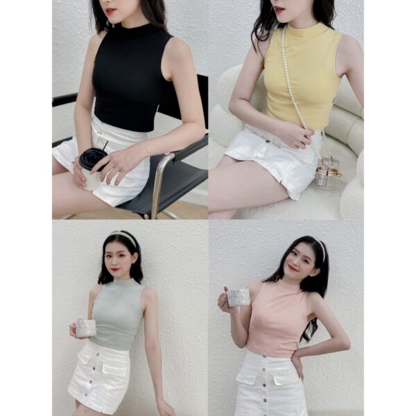 Áo ba lỗ nữ thiết kế by LYRA croptop ôm body trơn ulzzang chất cotton vải co giãn phong cách Hàn Quốc - LYTAP181 - Hình ảnh 3