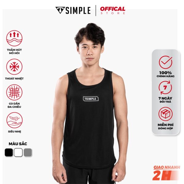 Áo Ba Lỗ Nam TSIMPLE sát nách tập gym vải thun lạnh thể thao thoáng mát co giãn thấm hút mồ hôi ALHP2 - Ảnh 2