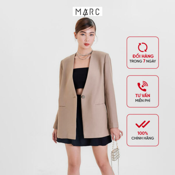 Áo blazer nữ MARC FASHION form oversized 1 nút