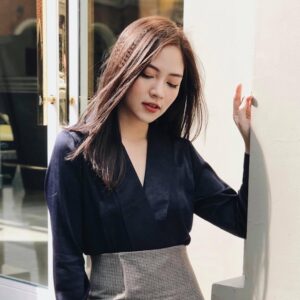 Áo cổ V nữ kiểu 2NDDATE TOP019N