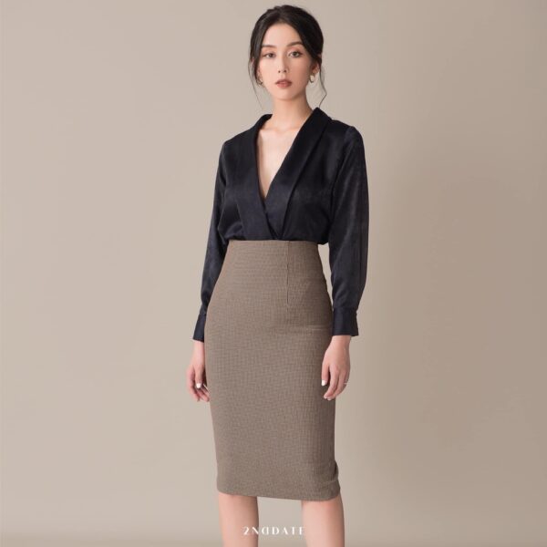 Áo cổ V nữ kiểu 2NDDATE TOP019N - Hình ảnh 7