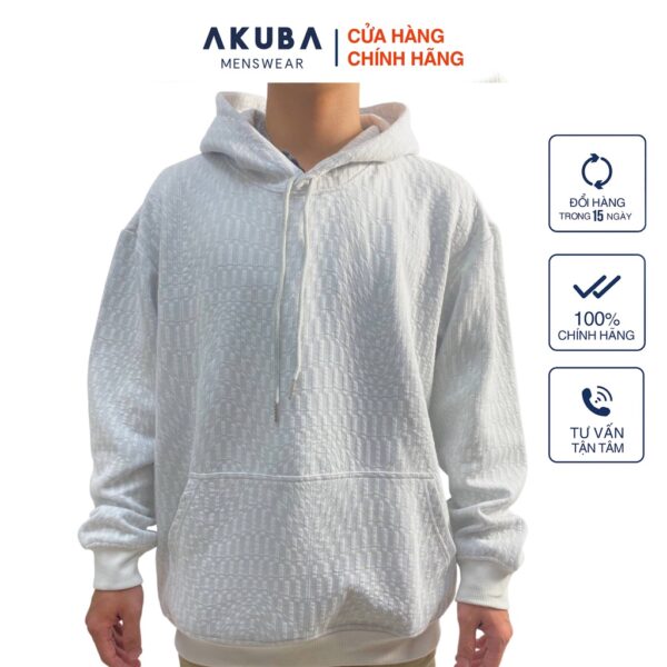 Áo khoác hoodie thể thao cao cấp xuất khẩu freesize AKUBA nam nữ unisex dày dặn co giãn bền màu không co rút 01j0073 - Hình ảnh 3