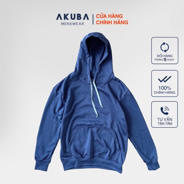 Áo khoác hoodie thể thao cao cấp xuất khẩu freesize AKUBA nam nữ unisex dày dặn co giãn bền màu không co rút 01j0073 - Hình ảnh 7