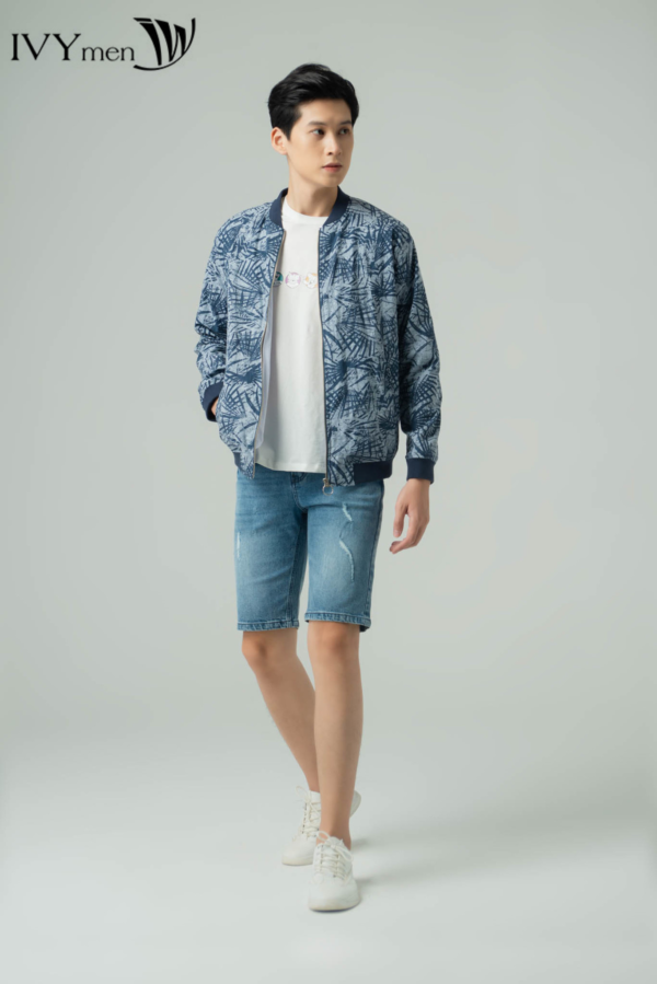 Áo khoác nam dáng bombo họa tiết IVY moda MS 70E2777