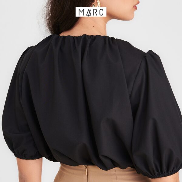 Áo kiểu nữ MARC FASHION form suông nhún cổ cột dây nơ - Hình ảnh 8
