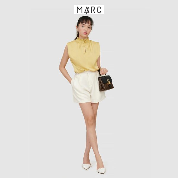 Áo kiểu nữ nhấn cổ smocking tay con - MARC FASHION - Hình ảnh 6