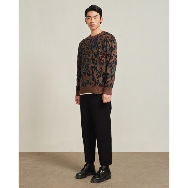 Áo len hoạ tiết nam HIGHWAY MENSWEAR Roland nâu - Hình ảnh 6