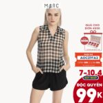 Áo nữ sơmi voan caro xốp mùa hè – MARC FASHION