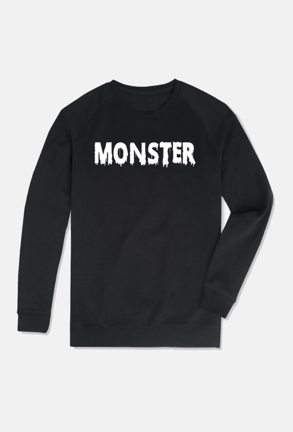 Áo nam Casual Sweatshirt in Monster màu đen - Ảnh 2
