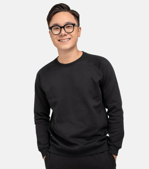 Áo nam Casual Sweatshirt in Monster màu đen