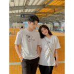 Áo phông đôi nam nữ in The Real Boss LYRA thiết kế, chất cotton form unisex trẻ trung, năng động