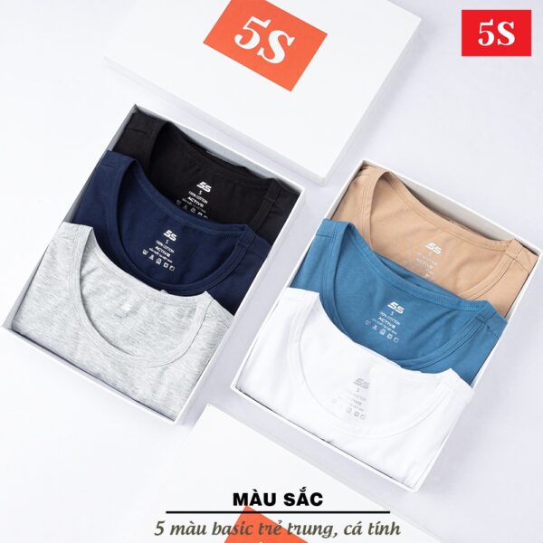 Áo Sát Nách Nam Cotton 5S (6 màu), Kiểu Dáng Thể Thao, Siêu Mát, Thấm Hút Mồ Hôi, Co Giãn Tốt (ATT22099) - Hình ảnh 6