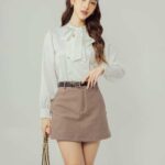 Áo SM buộc nơ tay nhún Cchatclothes