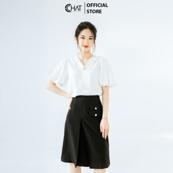 Áo SM cổ V lệch bèo Cchat Clothes