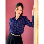 Áo Sơ Mi Nữ Họa Tiết Độc Đáo GILLEE Chất Liệu Lụa Cao Cấp