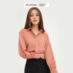 Áo sơ mi nữ tay raglan bản to, thời trang GUMAC mẫu mới AB413( Form áo rộng)