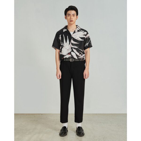 Áo sơ mi ngắn tay nam họa tiết HIGHWAY MENSWEAR Night Leaf Cuban Shirt - Hình ảnh 5