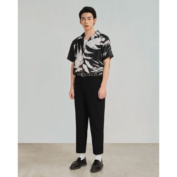 Áo sơ mi ngắn tay nam họa tiết HIGHWAY MENSWEAR Night Leaf Cuban Shirt - Hình ảnh 6