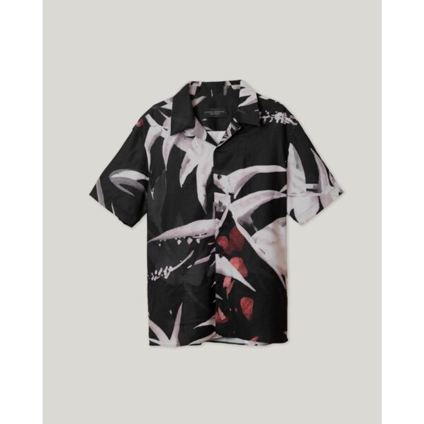 Áo sơ mi ngắn tay nam họa tiết HIGHWAY MENSWEAR Night Leaf Cuban Shirt - Hình ảnh 8