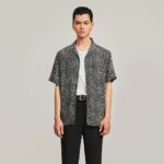 Áo sơ mi ngắn tay nam họa tiết HIGHWAY MENSWEAR Paper Fan Cuban Shirt