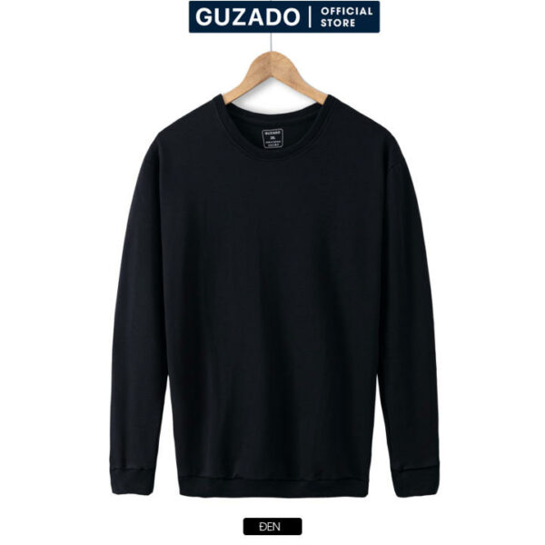 Áo Sweater Nam Thu Đông Cổ Tròn GUZADO GTD2118, Chất Cotton Cao Cấp, Vải Trơn, Phom Ôm Trẻ Trung, Màu Sắc Cơ Bản Dễ Phối Đồ