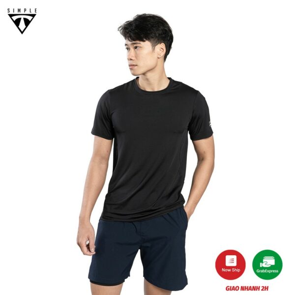 Áo Thể Thao Nam TSIMPLE cổ tròn tay ngắn tập gym phối lưới thun lạnh thoáng mát co giãn chuẩn form AHP1 - Hình ảnh 7