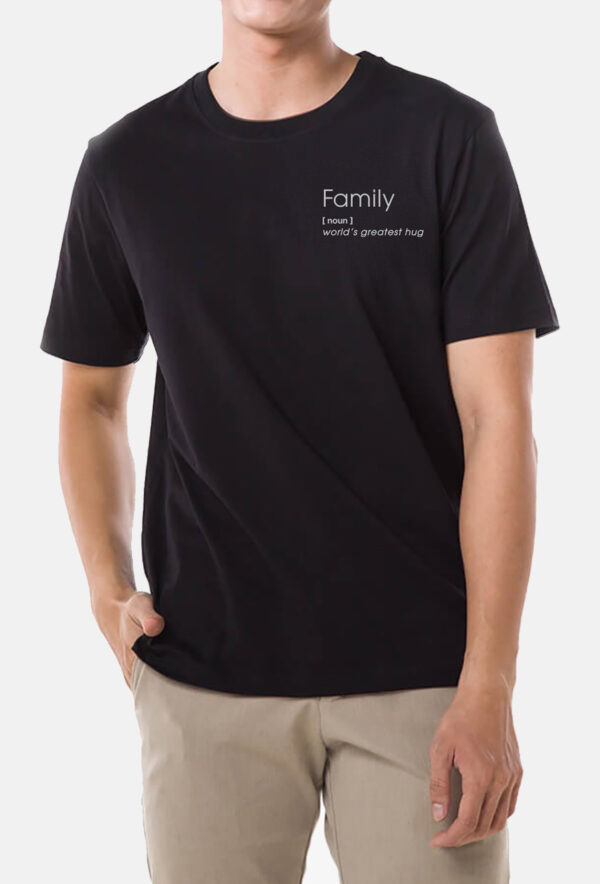 Áo thun 100% Cotton in " FAMILY" - Màu đen