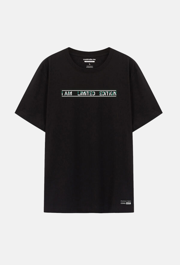Áo thun Cotton Compact in "I AM LIMITED" - Màu đen - Hình ảnh 2