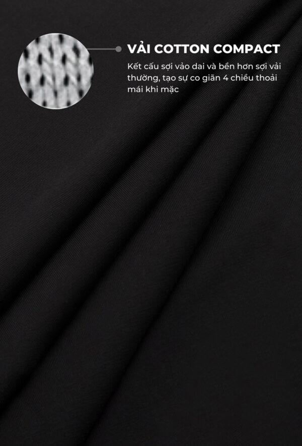 Áo thun Cotton Compact in "I AM LIMITED" - Màu đen - Hình ảnh 4