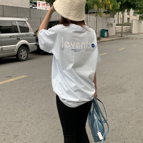 Áo thun LEVENTS Popular Logo/ Blue White - Ảnh 7