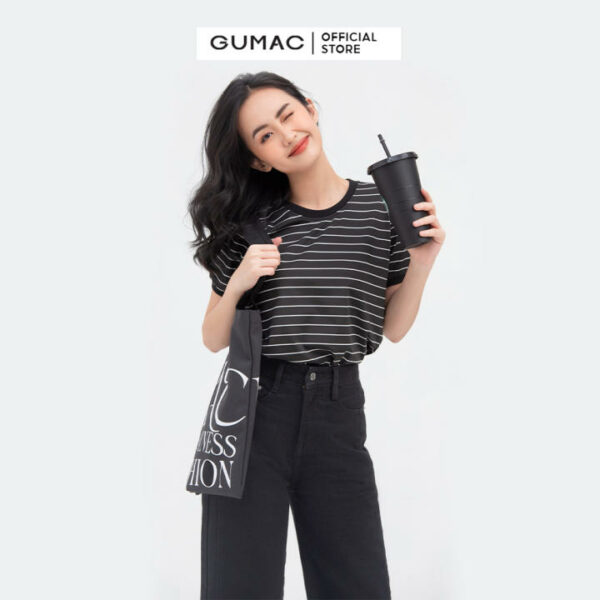 Áo thun nữ sọc ngang mẫu mới GUMAC ATC03016