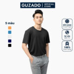 Áo Thun Nam GUZADO, Áo T Shirt Cổ Tròn Vơi Chất Cotton Cao Cấp, Thấm Hút Cực Tốt, Co Giãn Thoải Mái, GTS01