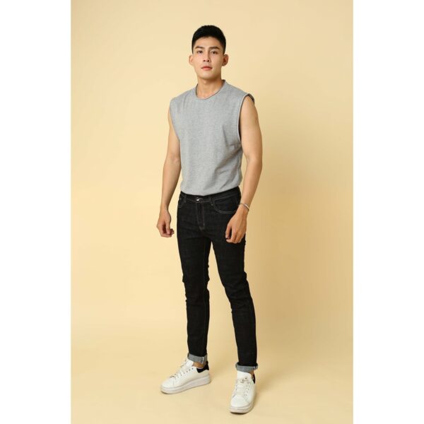 Áo thun tanktop nam AKUBA cổ tròn form oversize, chất liệu single cotton 100% sợi tự nhiên thoáng mát 01J553 - Hình ảnh 7