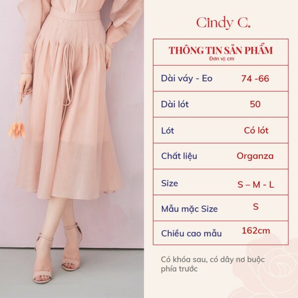 Áo và chân váy Elean CINDY C kiểu dáng thanh lịch, dịu dàng S21547 / S21516 - Ảnh 6