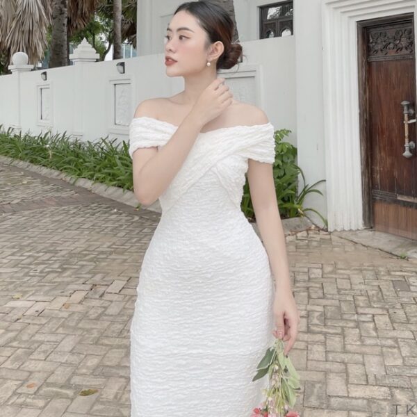 [BBSTORE'S] Đầm Body Trễ Vai Tay Ngắn Nalyy - TK467 - Hình ảnh 2