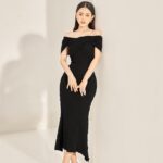 [BBSTORE’S] Đầm Body Trễ Vai Tay Ngắn Nalyy – TK467