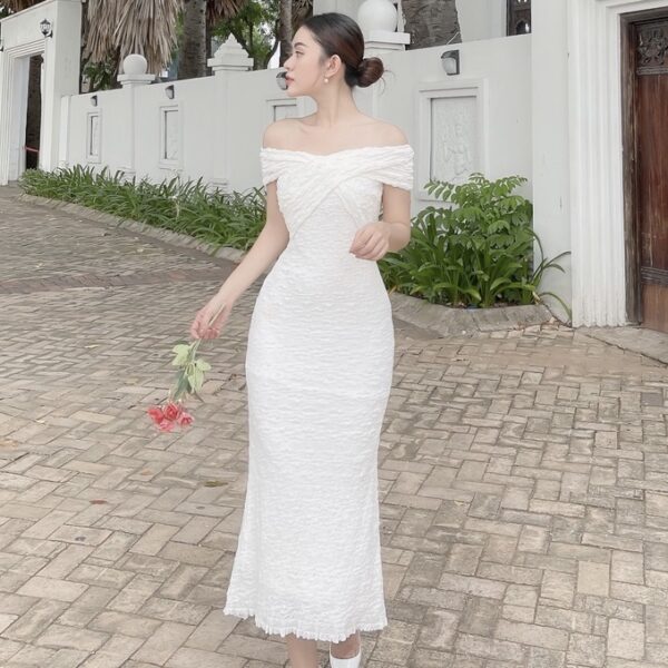 [BBSTORE'S] Đầm Body Trễ Vai Tay Ngắn Nalyy - TK467 - Hình ảnh 4