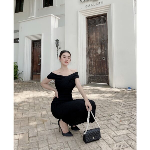 [BBSTORE'S] Đầm Body Trễ Vai Tay Ngắn Nalyy - TK467 - Hình ảnh 5