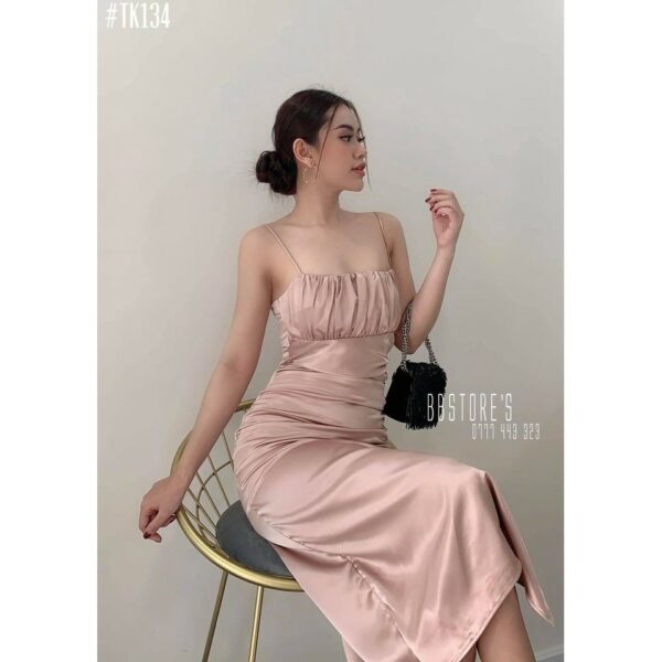 [BBSTORE'S] Đầm Hai Dây Phi Lụa Yenshi Dress - TK134