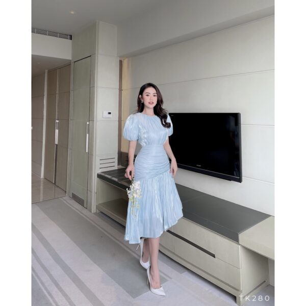 [BBSTORE'S] Đầm Phi Lụa Xếp Li Lovely -TK280 - Hình ảnh 2
