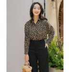 Ceci Cela – Áo Sơ Mi Leopard Họa Tiết Beo