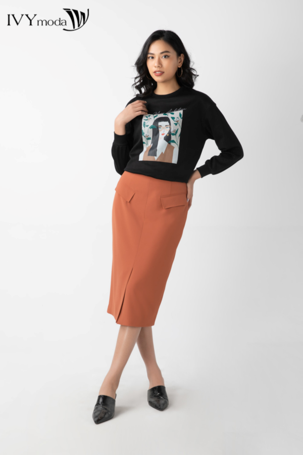 Chân váy bút chì 2 lớp IVY moda MS 31M6640