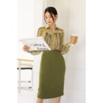 Chân Váy Bút Chì Công Sở GILLEE Lưng Cao Tuyết Mịn New