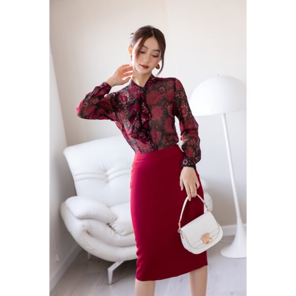 Chân Váy Bút Chì Công Sở GILLEE Lưng Cao Tuyết Mịn New - Ảnh 3