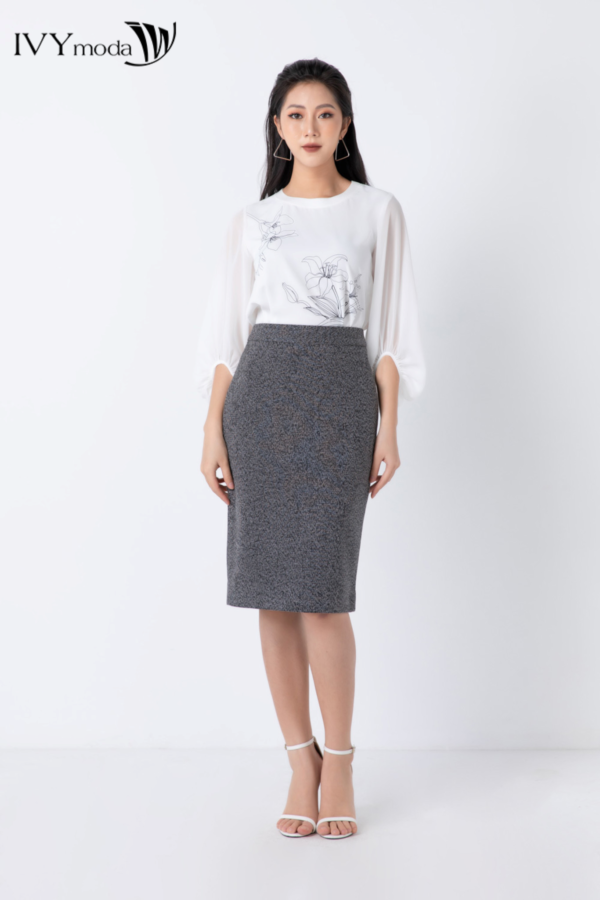 Chân váy tweed dáng bút chì IVY moda MS 31M5879