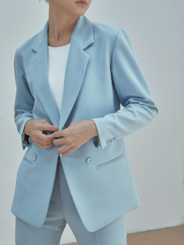 COCO SIN - Áo Blazer Xanh Pastel