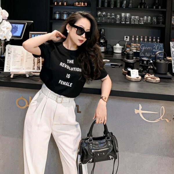 COCO SIN - Áo Lụa Đen The Revolution
