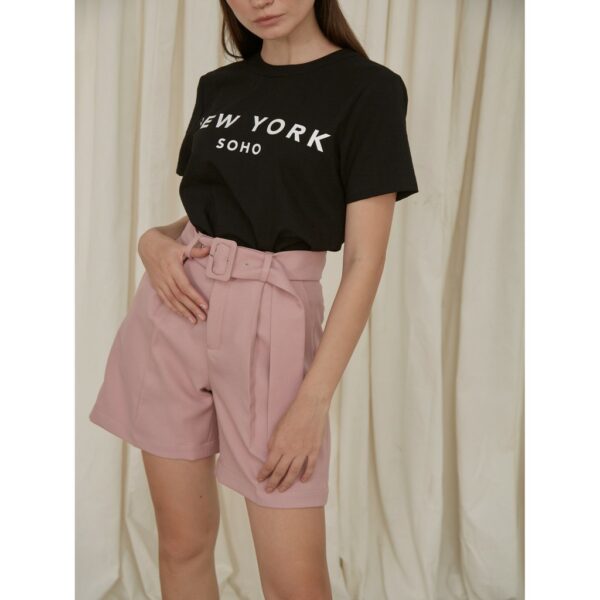 COCO SIN - Quần Short Hồng Kèm Belt